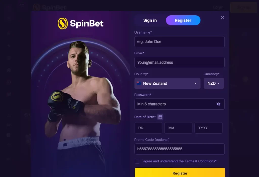 Spin Bet login